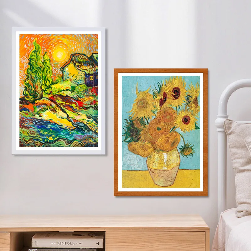 Maxrenard اللغز 1000 قطع للكبار طفل فان جوخ لغز لعبة الأسرة لعبة العالم الشهير النفط اللوحة ديكور المنزل #5