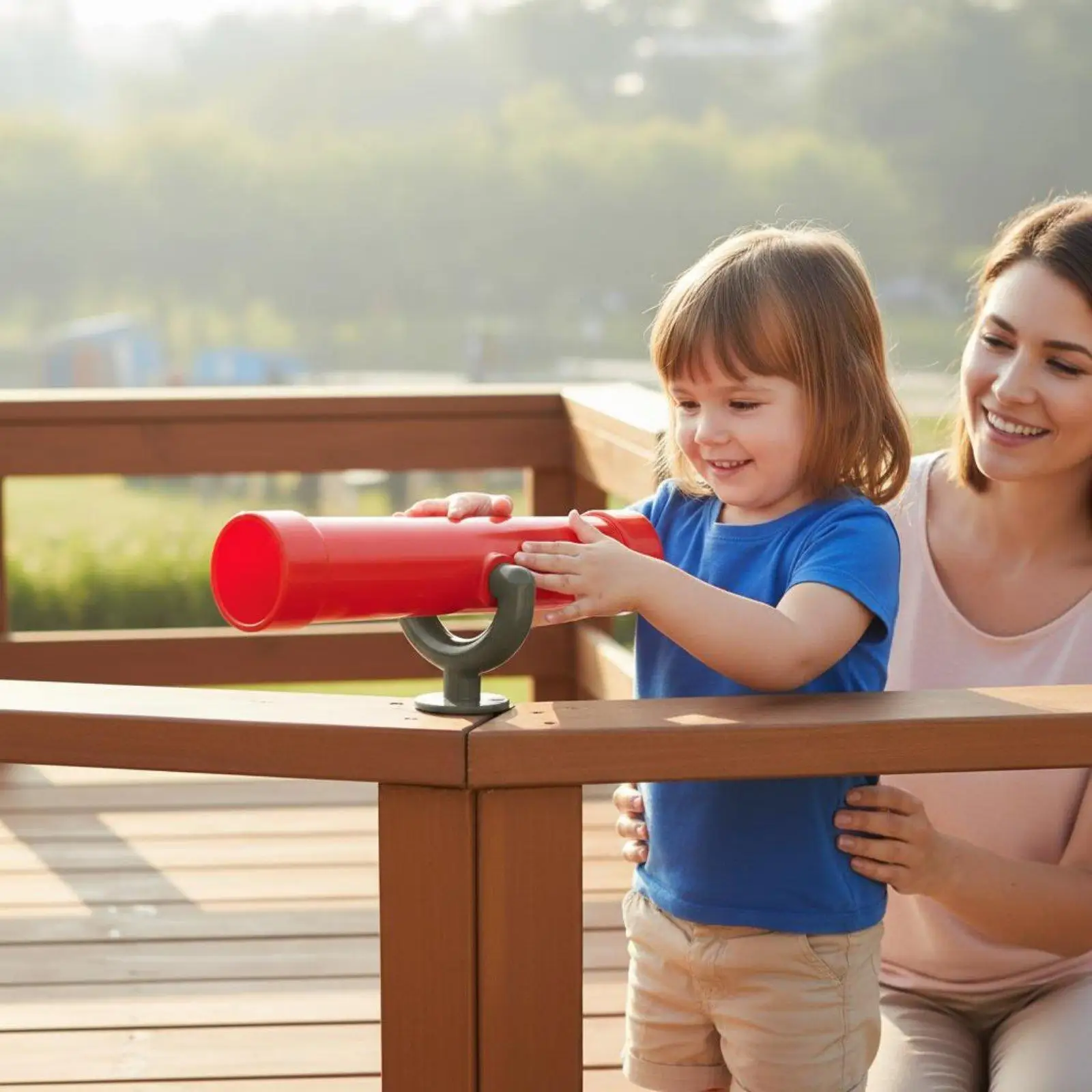 Plastic Children Telescope Early Learning Imagination Toy Outdoor Playground Accessory for Kids Education and Sensory Play
