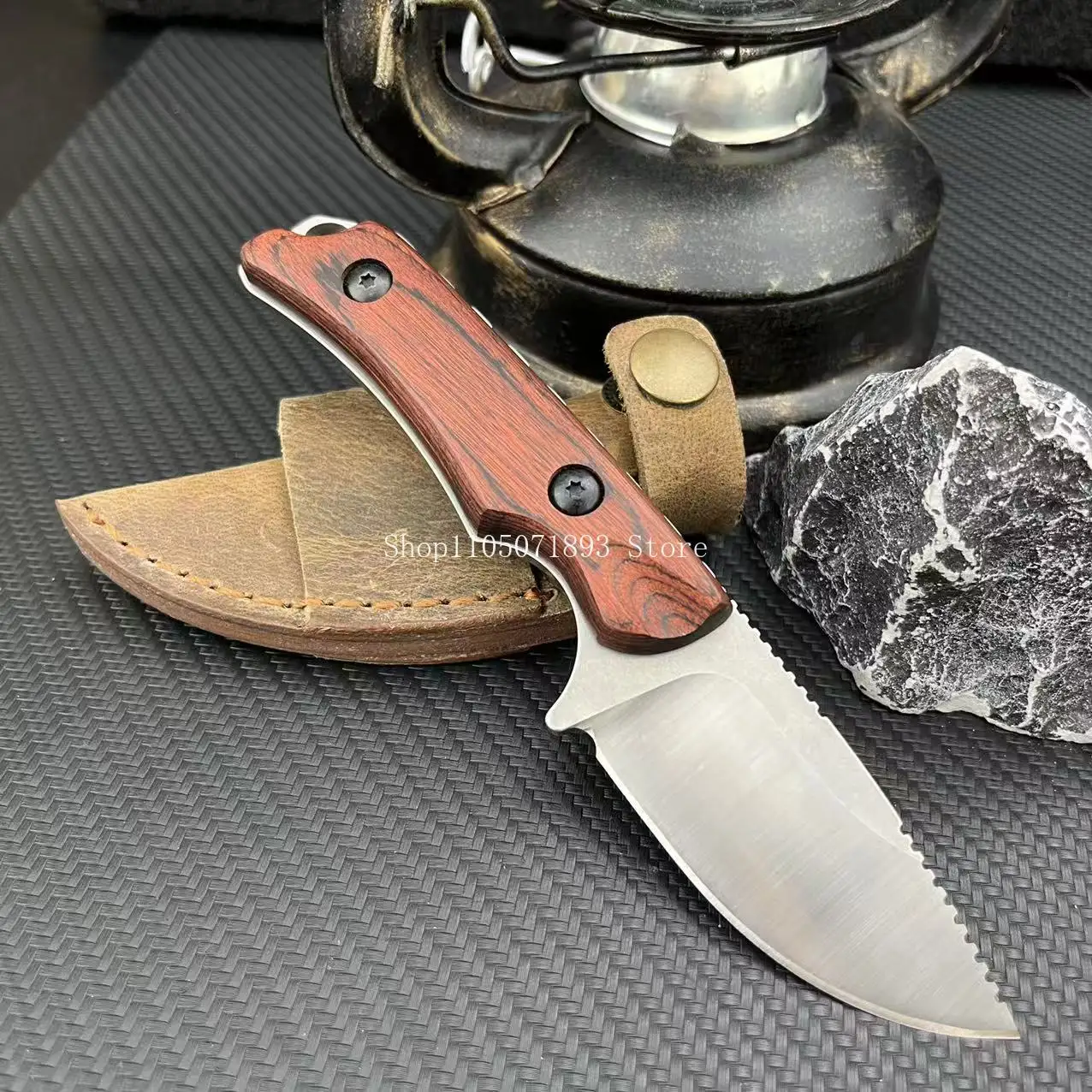 

Compact Outdoor Adventure Utility Pocket Straight Knife EDC Climbing Tools Camping Hiking Fishing BBQ Portable Knives Men's Gift