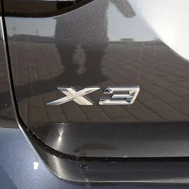 3D ABS Black Chrome Car Letters Rear Trunk Emblem Badge X1 X2 X3 X4 X5 X6 X7 Logo For E70 E53 F15 G05 Decals Sticker Styling view 2