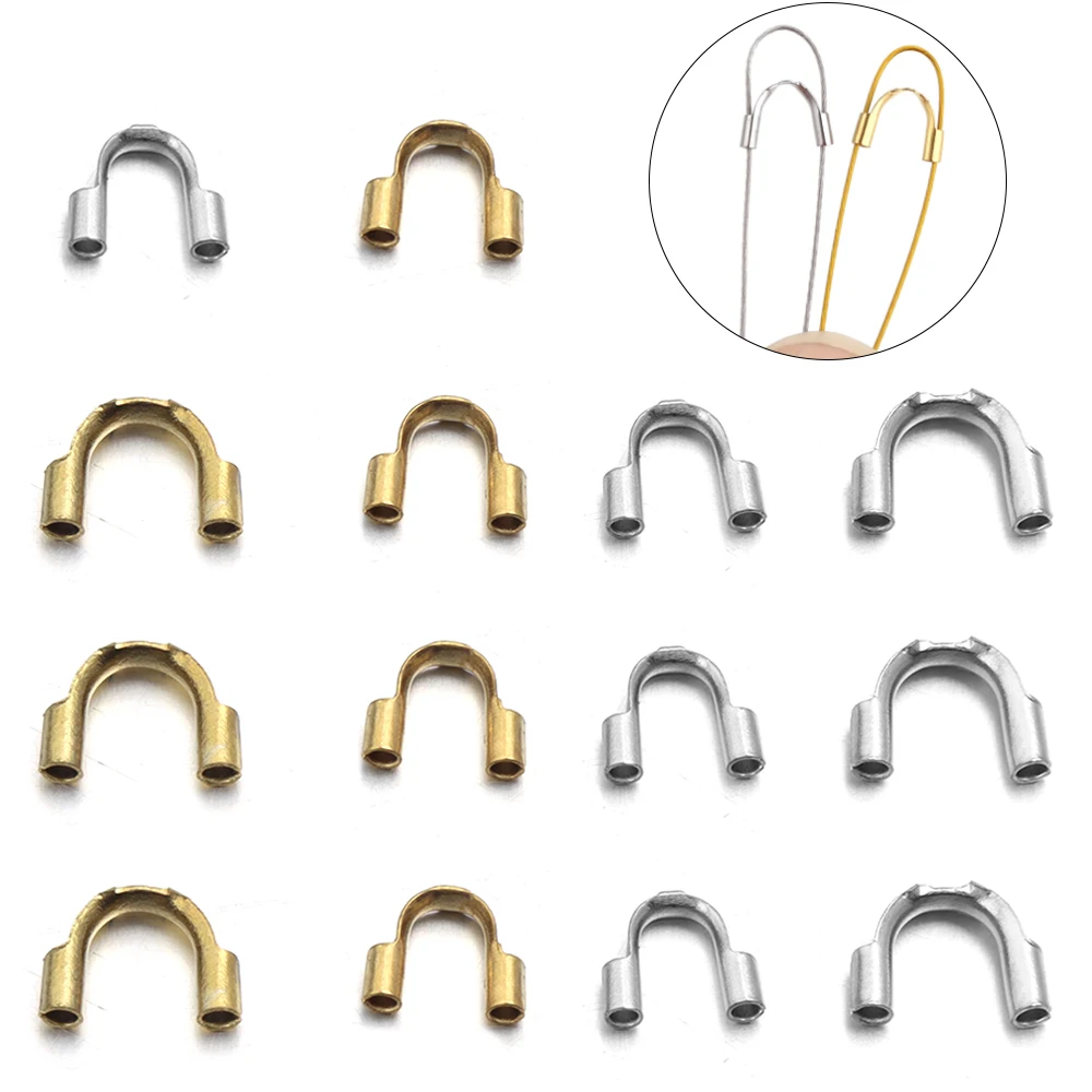 30 stücke Edelstahl Draht Protektoren Schutz Wächter Protektoren Schlaufen U Form Verschlüsse Stecker Für Schmuck Machen Zubehör