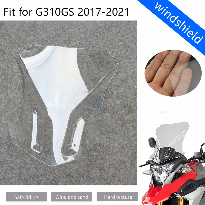 Clear Screen Fit for 2017 - 2021 Windshield BMW G310GS G310 GS 2018 2019 2020Motorcycle Windscreen