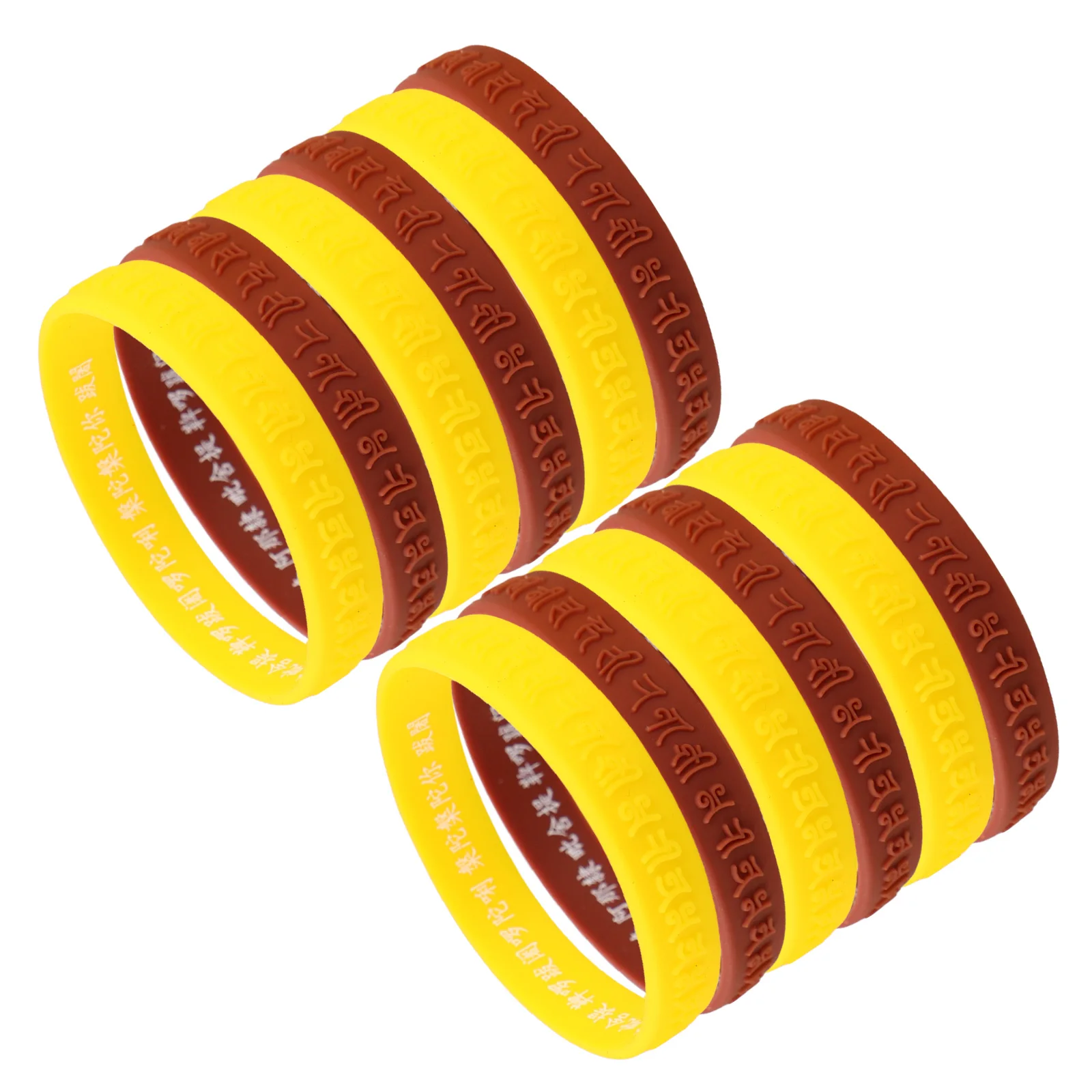 

16pcs Silicone Wristbands Unique Sanskrit Design Flexible Red Sports Party Daily Wear Motivational Waterproof Bulk Reusable