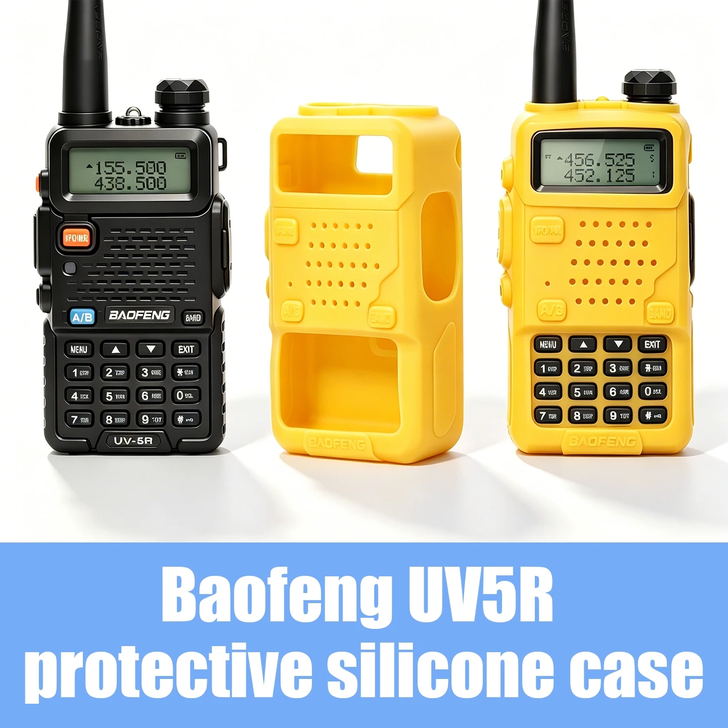 Silikon-Gummi-Schutzhülle für UV-5R-Funkgeräte, UV-5RB, UV-5REPlus, BF-F8+, UV-985, TH-F8, Walkie-Talkie-Zubehör – Detail 4