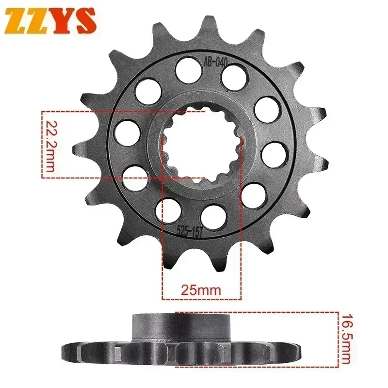 

525 15T 15 Tooth Front Sprocket Gear Staring Wheel Cam For Ducati Road 1000 Monster S2R 1000 Sport Biposto 1100 Multistrada 1100