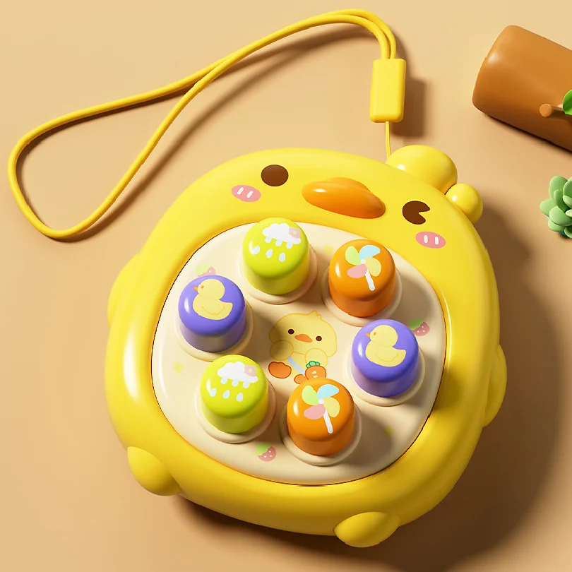 Cartoon whack-a-mole game decompression toy to exercise reflexes