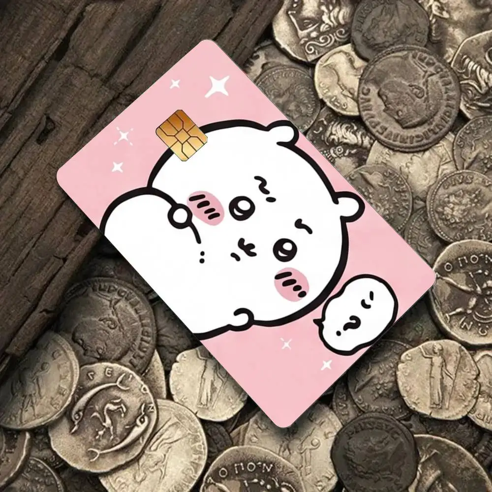 Cartoon Kawaii Chiikawas 4 Stück Kreditkarten-Skin-Aufkleber, geeignet für Bank-Debit-, U-Bahn-, Bus- und Transitpass-Dekorationsabdeckungen – Detail 9