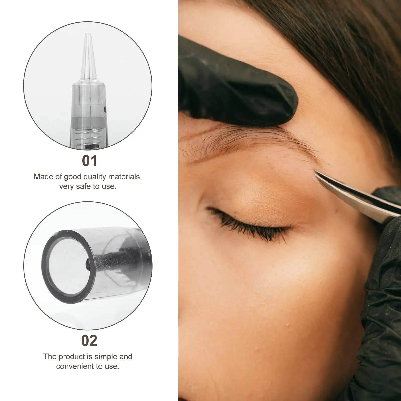 12 Pcs Linen Free Embroidery Machine Needles Eyebrow Blade Replacement Semi Permanent Tattoos Microblading Disposable