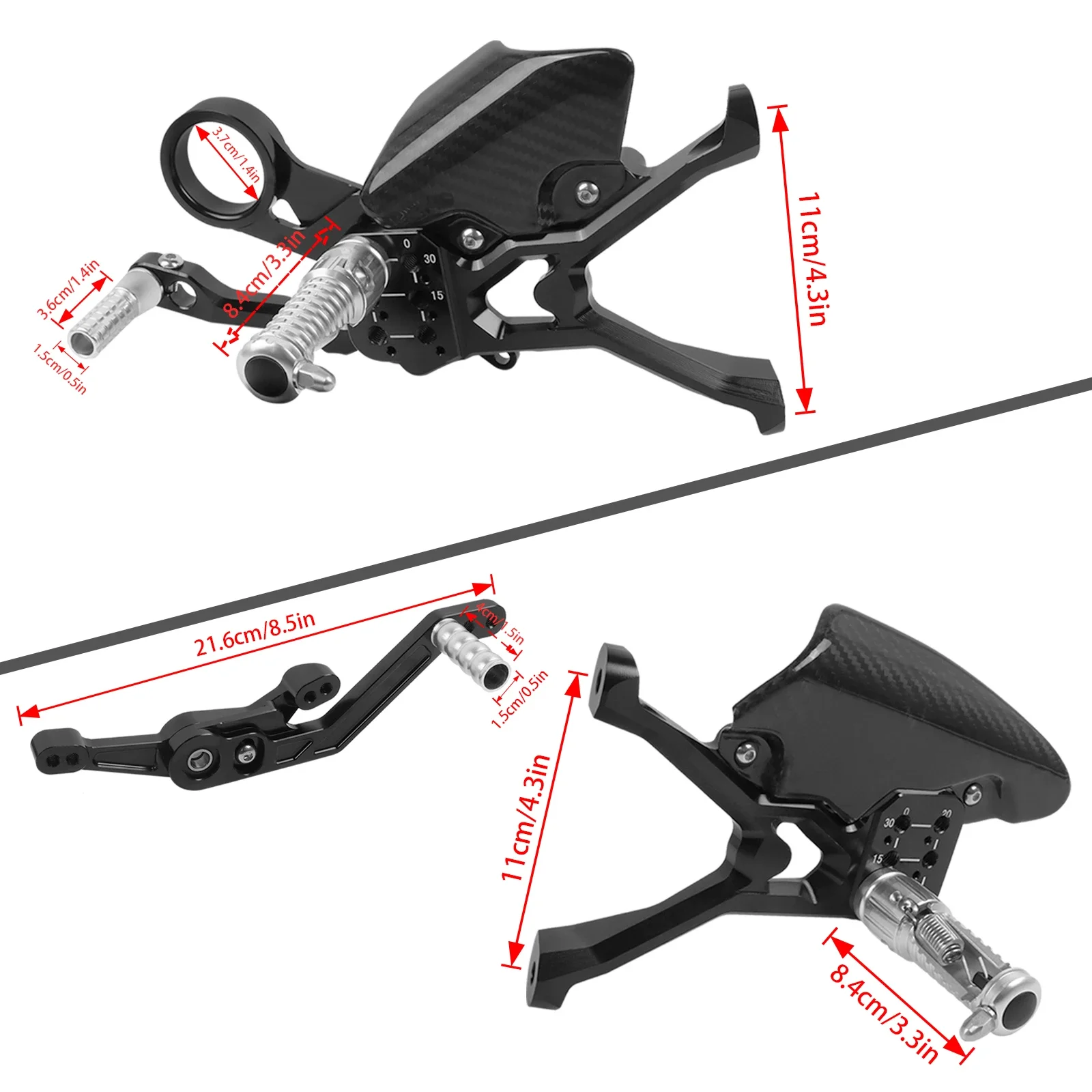 

Для BMW M1000RR 2023, S1000RR, аксессуары для педалей, регулируемые задние комплекты с ЧПУ для мотоцикла, передняя педаль, подножки, защита пятки