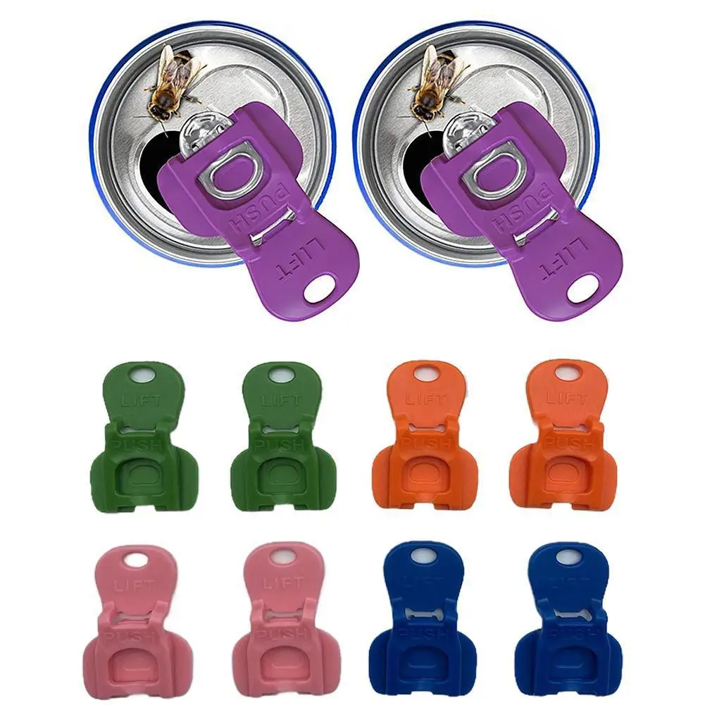 Abrelatas de botellas de plástico transparente colorido, portátil, reutilizable, sin esfuerzo, para cerveza, Coca-Cola, bebidas, cocina, restaurantes, 6/12 Uds.