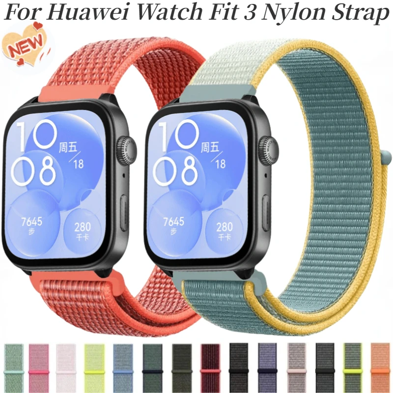 NEW Nylon Loop Strap For Huawei Watch Fit 3 Sport Breathable Replacement Wristband Correa For Huawei Watch Fit3 Belt Accessories