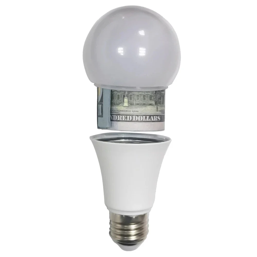 Private Money Box Fake LED Bulb Home Diversion Stash Can Safe Container Hiding Jewelry Hidden Storage Box Secret Box