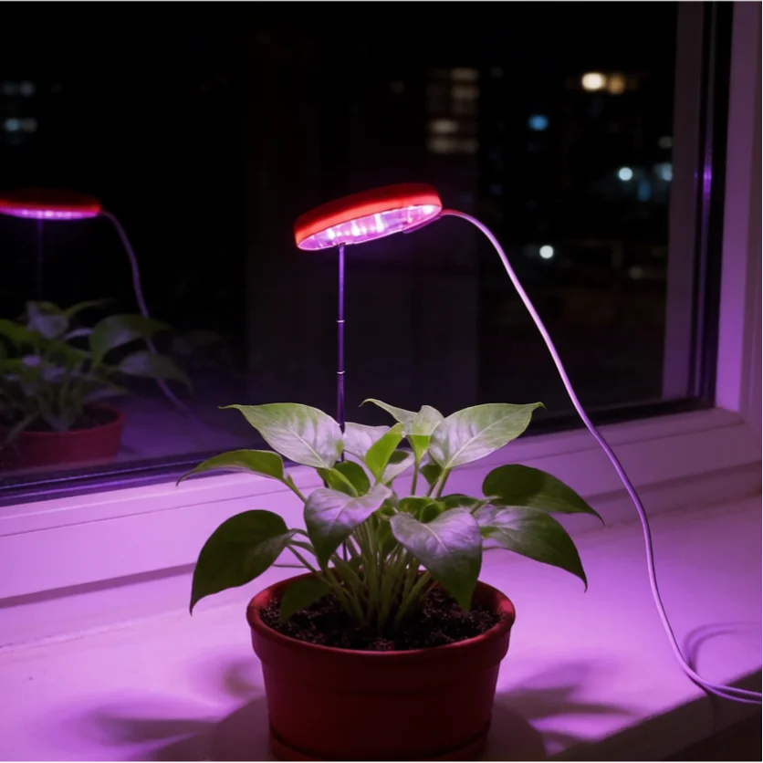 

Регулируемая по высоте компактная светодиодная лампа для растений, с питанием от USB, полный спектр, идеально подходит для рабочего стола, книжной полки, офиса