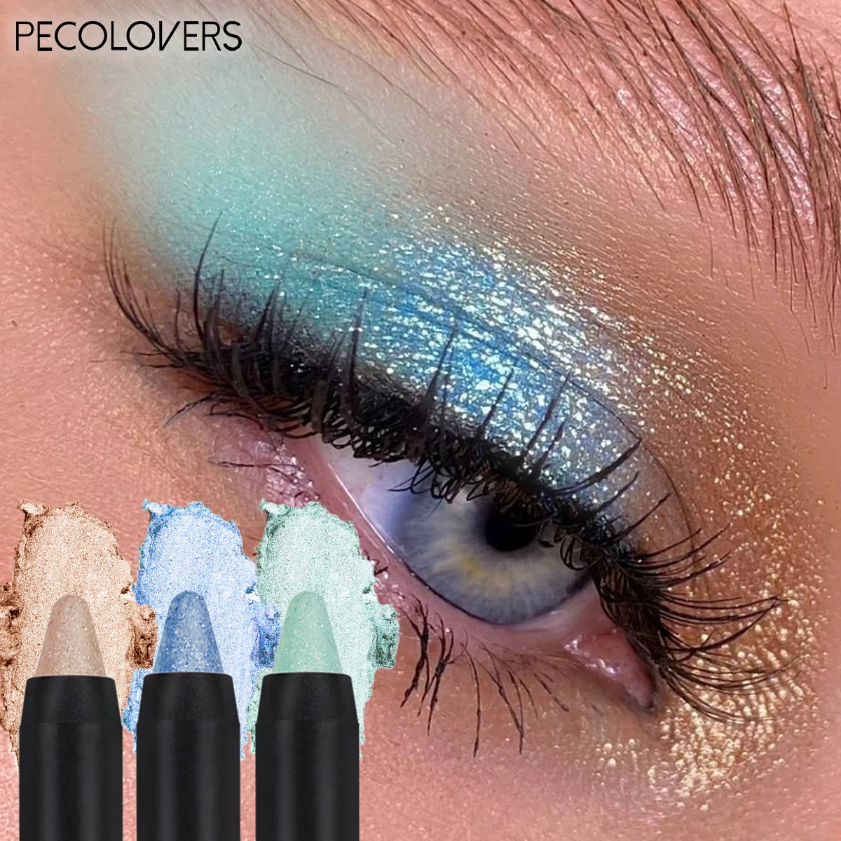 Long-Lasting,Highlighter，Glitter Eyeshadow Stick,Makeup for Daily Use