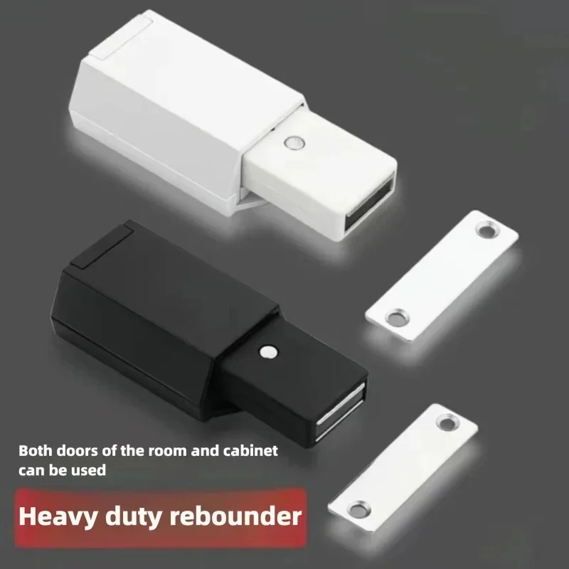 Push Activated Concealed Rebound Catch, Robust Spring Powered Latch, Automatic Pop Out Release for Cupboard Closet
