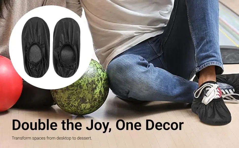 

4x Bowling Shoe Sliders 2 Multifunction Dustproof Sturdy Shoe Protectors Universal Thick Travel Indoor Sports Kids Adults