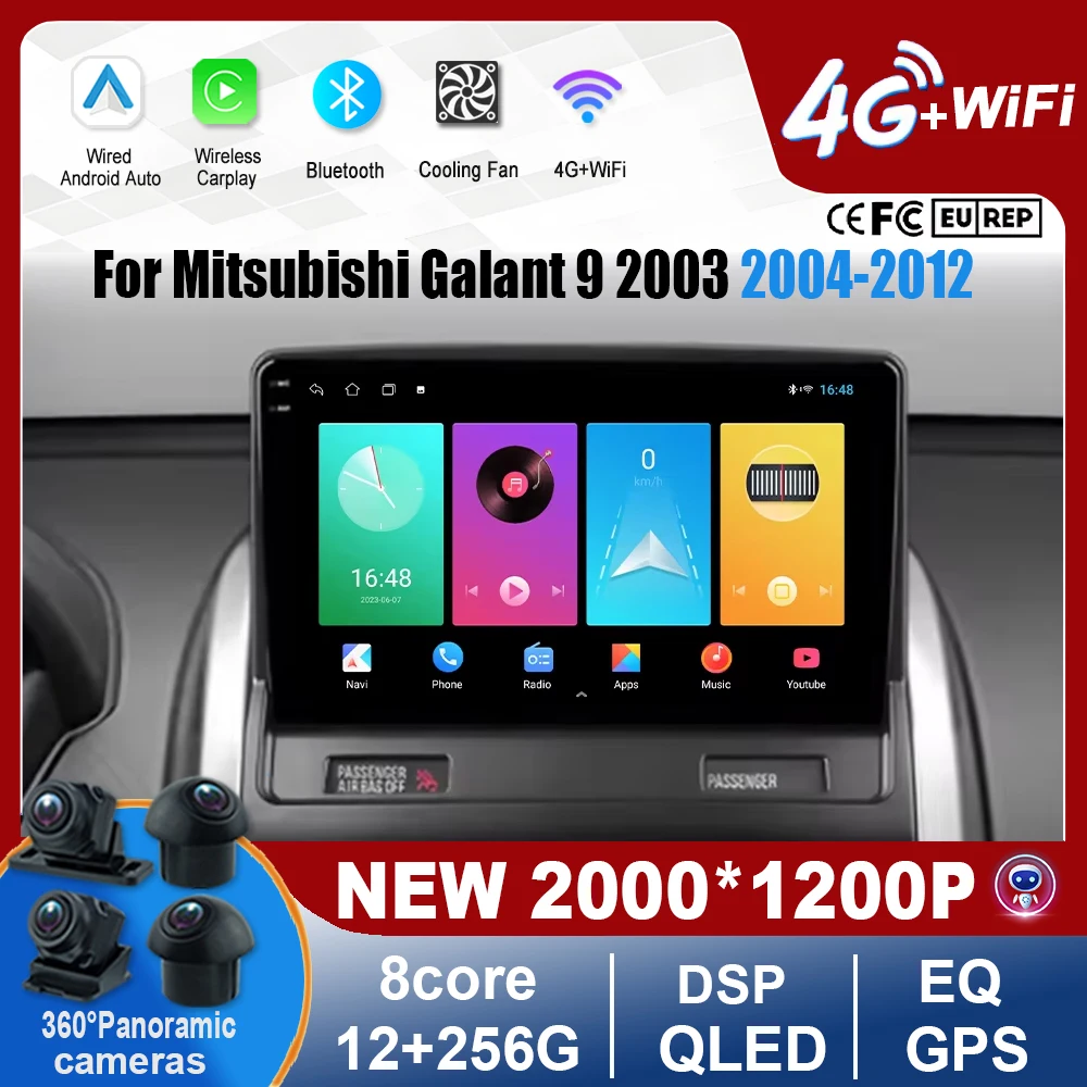 

Car Radio Touch Screen For Mitsubishi Galant 9 2003 2004-2012 Multimedia Video Player Navigation GPS Car Accessories 4G Lte WIFI