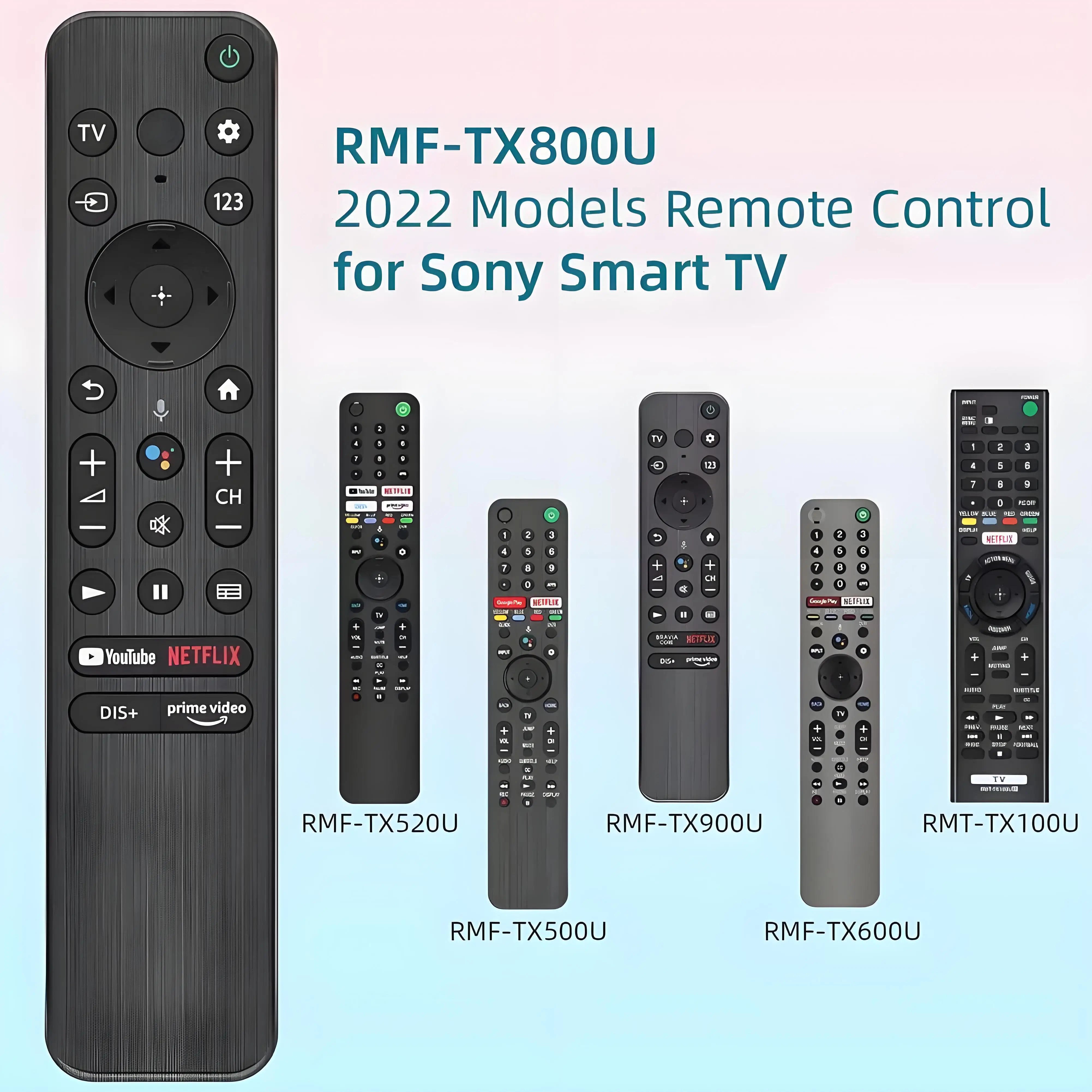 Zapasowy pilot głosowy RMF-TX800U 800P 900U, kompatybilny z telewizorami Sony Smart TV. — zdjęcie produktu 6