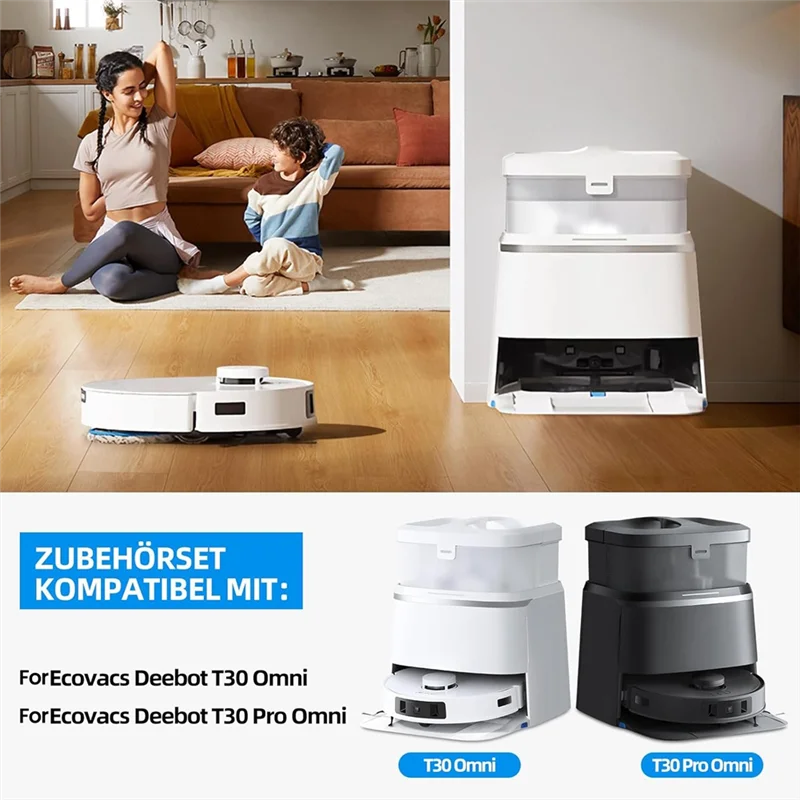 Комплексная коллекция аксессуаров для Ecovacs Deebot T30 Omni/T30 Pro Omni, комплект для обслуживания робота-пылесоса