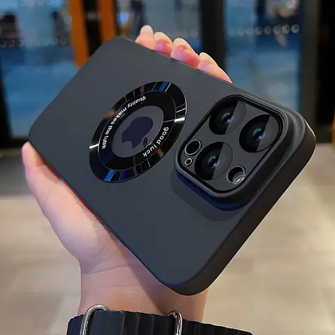 Lüks Magsafe Kablosuz Şarj Telefon Kılıfı iPhone 15 16 14 13 12 11 Pro Max 16 Artı Mat Manyetik Arka Koruyucu Kılıflar Kapak