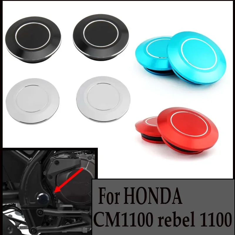 

2Pcs Motorcycle Frame Hole Caps Decoration Frame Cover For Honda CM1100 rebel 1100 2021 CNC Aluminum Alloy