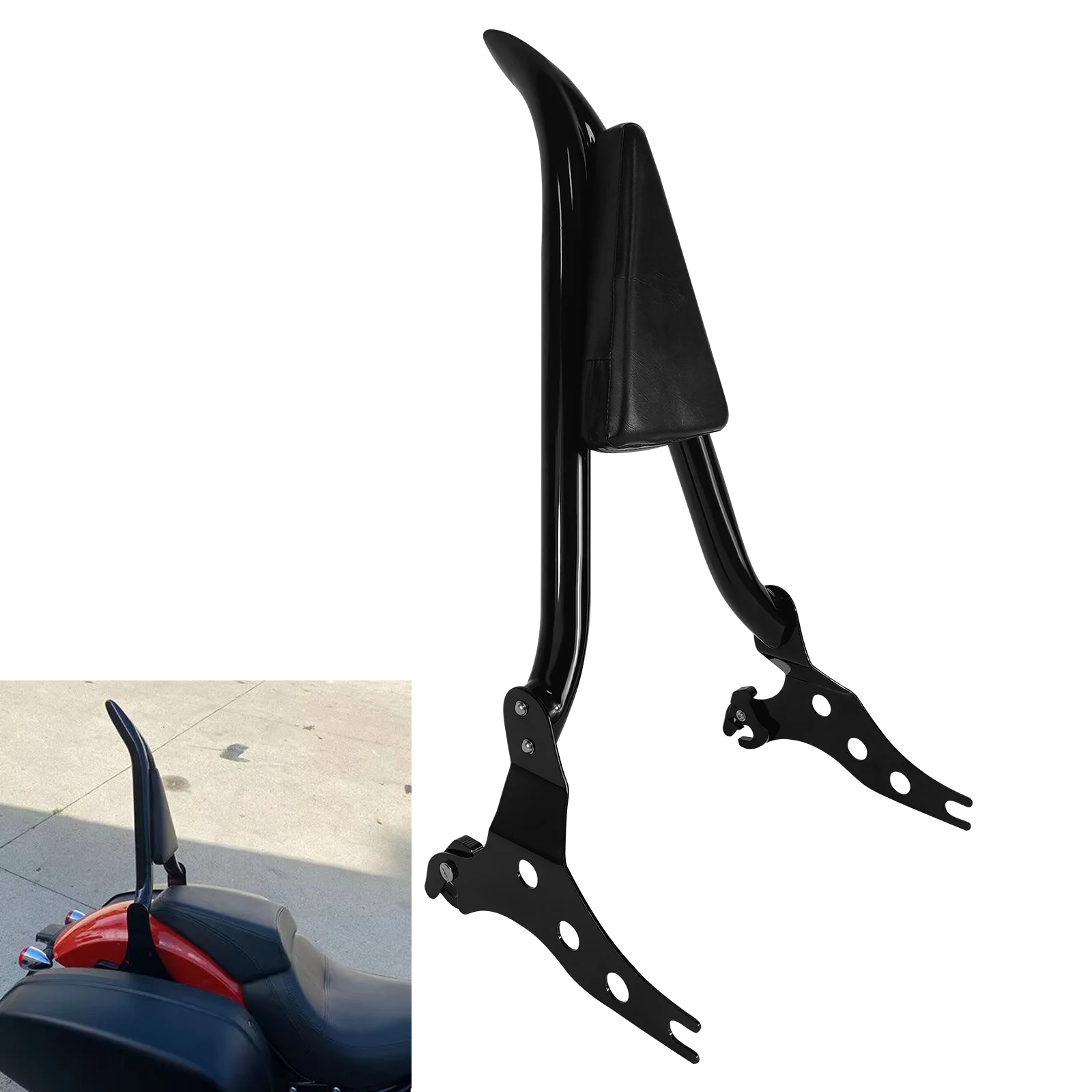 

Motorcycle Rear Backrest Passenger Sissy Bar For Harley Softail Fatboy 2018-2025 Breakout 2013-2025 Motorcycles Accessories