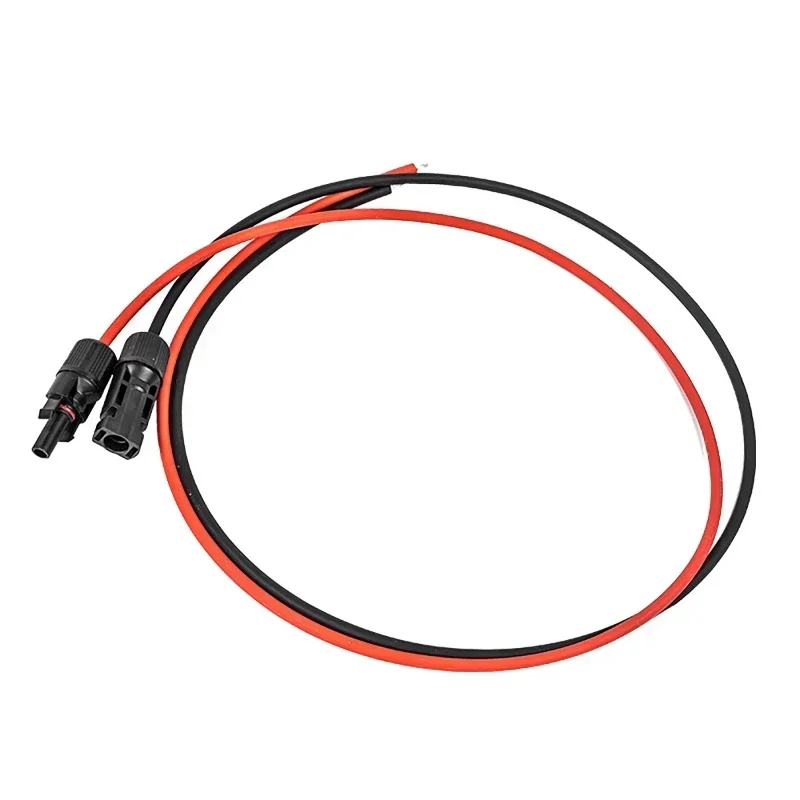 2m Solar Extension Cables 2.5 Square Wire Cable with PV DC Connector Used in Solar Panel System IP68 1500V Rated Voltage