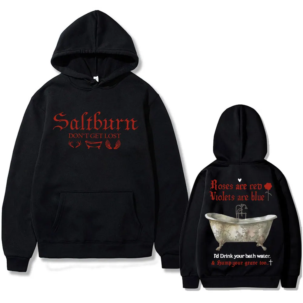 

Movie Saltburn Don't Get Lost Graphic Hoodie Men Women Casual Oversized Hoodies Men's Fashion Vintage Sweatshirt 90s Streetwear