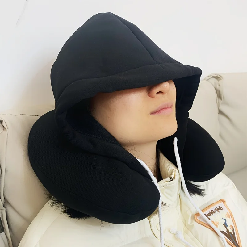 A Travel Pillow，Particle Cap TypeUType Pillow，Multifunctional Neck Pillow，Aircraft Nap Cap Neck Pillow