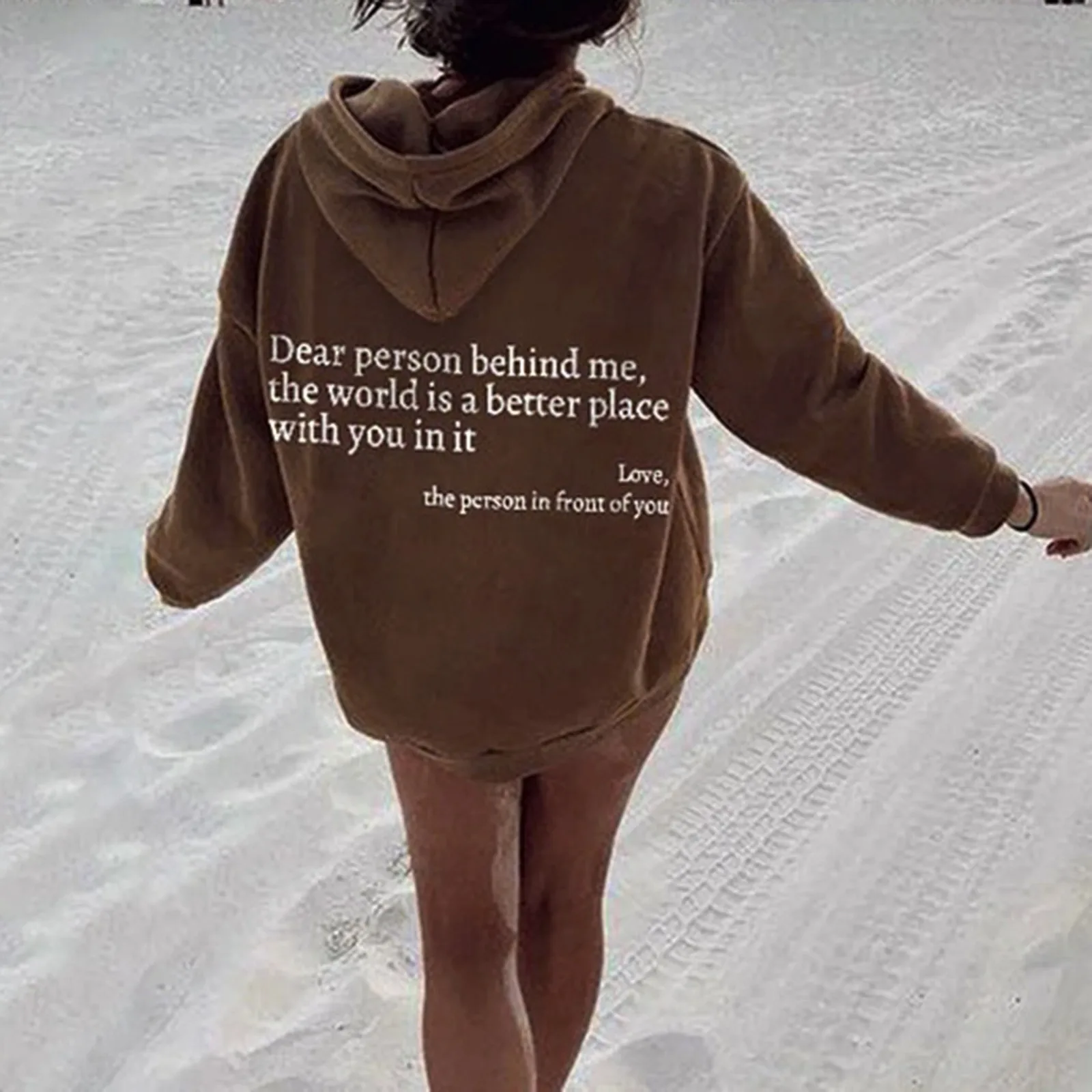 Winter Grafik Oversize Sportanzug Y2k Hoodies Anime American Trend Damen Sweatshirt Dear Person Behind Me Kapuzenpullover