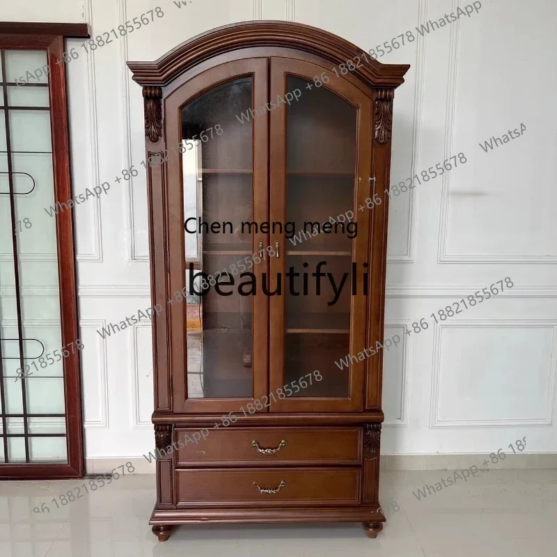 G New Victoria Wine Cabinet American Country Classic Double Door Edge Cabinet Bookcase