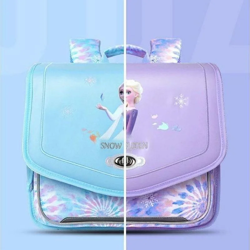 Disney Anime Backpack Frozen 1-3 Grade Elementary School Backpacks Large Capacity Bag Waterproof Travel Bags School Stationery