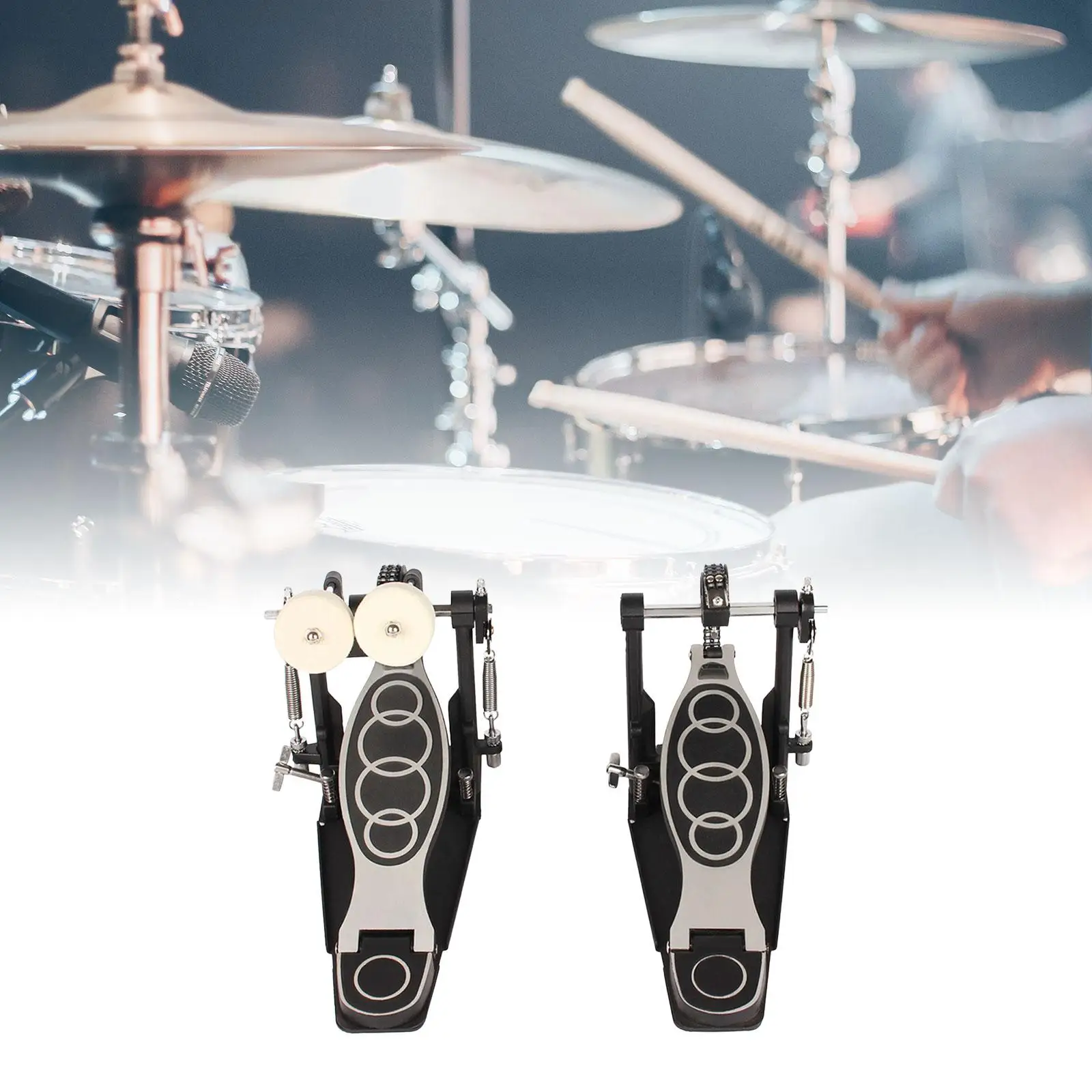 Twin Foot Pedal Dual Pedal Two Chain Drive Percussion Hardware for Metal and Rock Drummers Kick Drum Set Electronic Drum Lovers