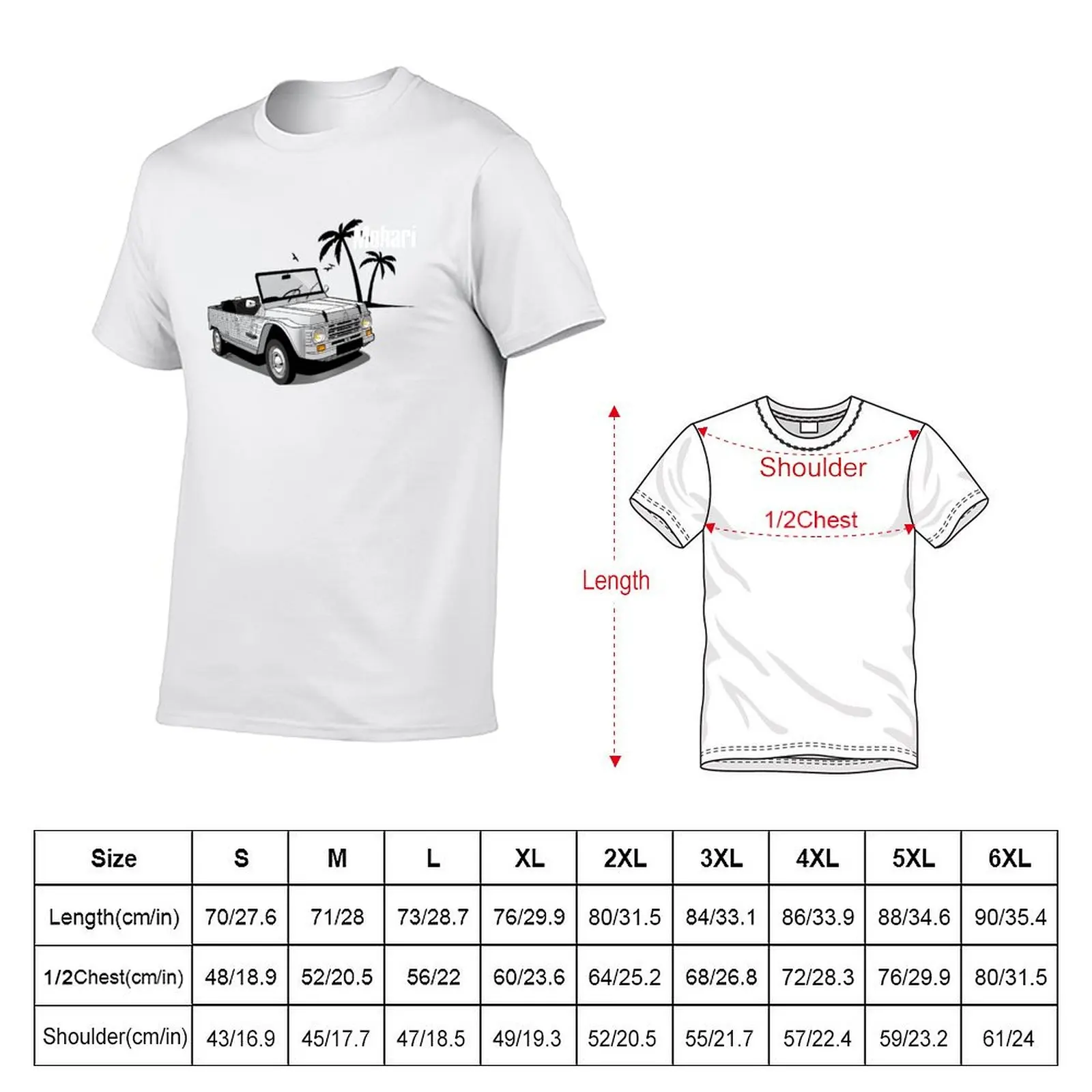 Citron Mehari 3/4 outline graphic illustration T-Shirt Casual Soft Cotton Short Sleeve Tee