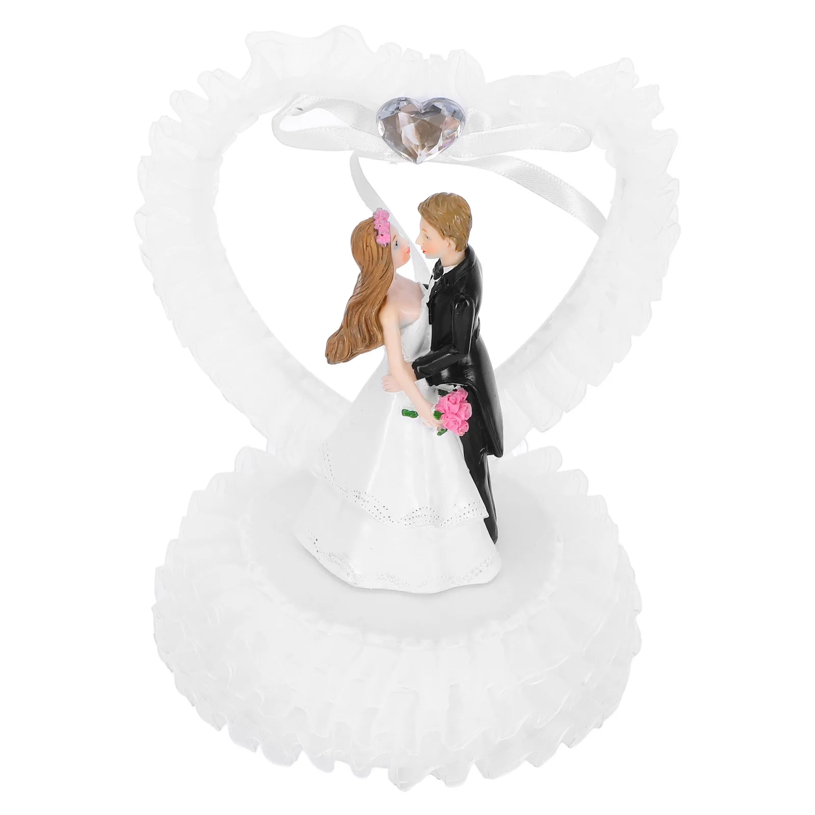 

Wedding Decorations Bride Groom Figurine Cake Topper Resin nament Couple Statue Tabletop AccessoryVintage CakeDecor