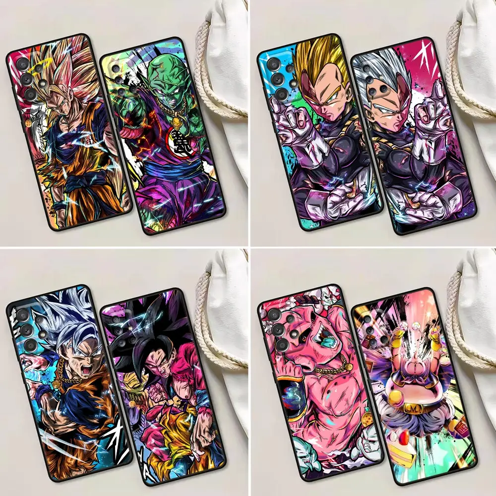 Case For Samsung Galaxy A54 A52 A73 A53 A72 A52S A71 A51 Note 20 Ultra 10 9 8 Back Cover Cool Dragon-D-B-Manga Art Balls Z Anime