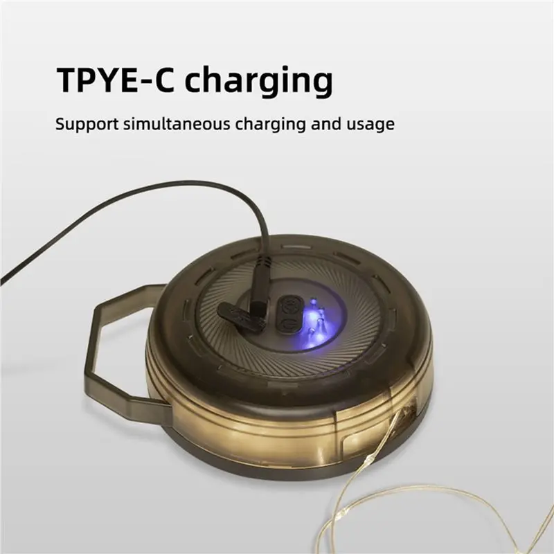 3X Outdoor Tape Measure Lamp, Ambient Light String, Canopy Light Strip, LED Outdoor Tent Light, Hand Crank Storage-B51B