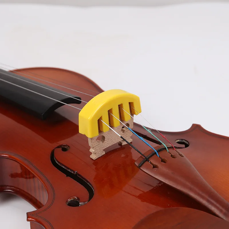 Geigen stumm schaltung Teil Gummi Violine Dämpfer Schall dämpfer für 4/4 3/4 1/2 Violino Übungs zubehör bunte Gummi Stumm schaltung