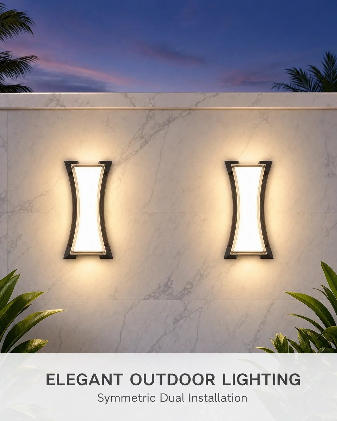 Outdoor 12W ABS Wall Light IP65 Waterproof Porch Balcony Garden Staircase Decorative Lamp