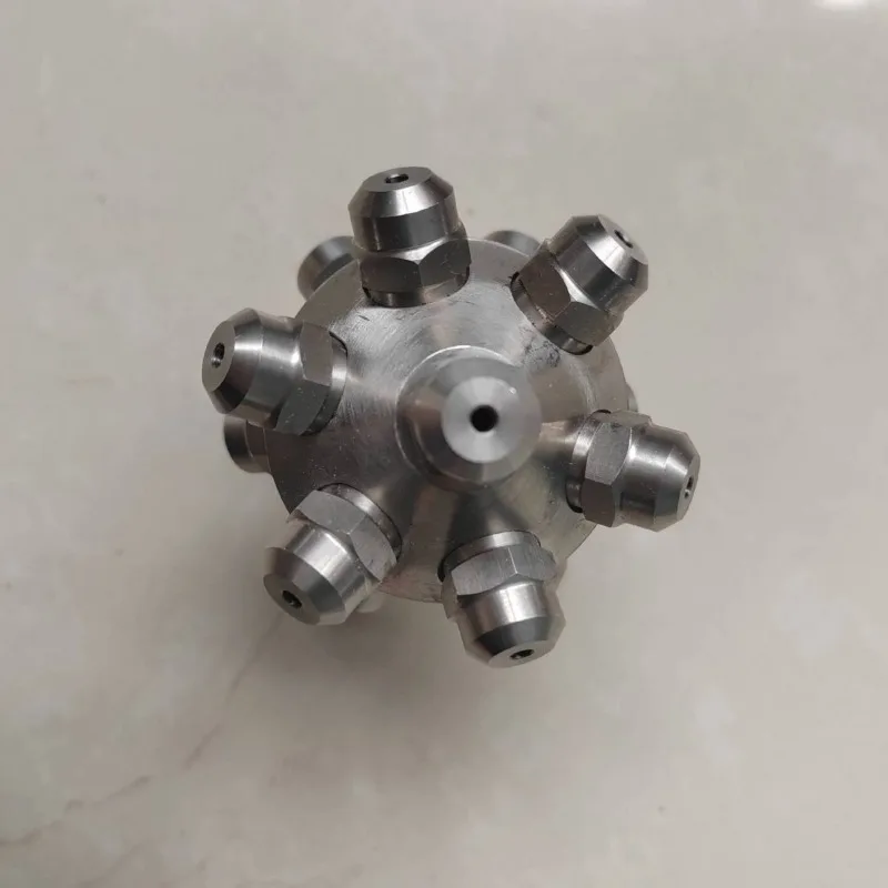 1 Inch Internal Thread 13 Heads Solid Cone Stainless Steel Fixed Multi Spray Nozzle Industrial Tank Bottle Washing
