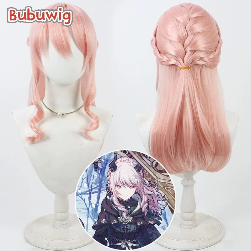 Bubuwig Synthetic Hair Akiyama Mizuki Cosplay Wigs Project Sekai: Colorful Stage feat. 60cm Long Pink Cos Wig Heat Resistant