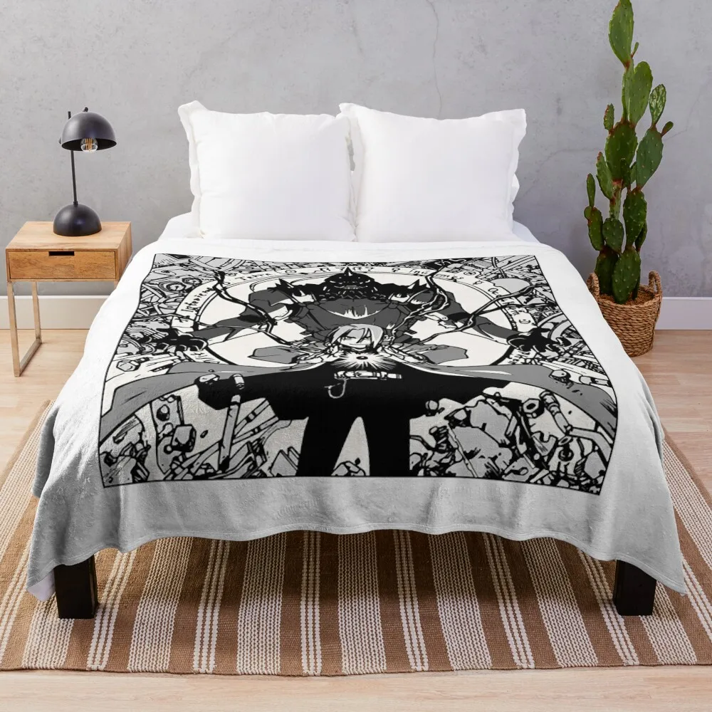 

Fullmetal Alchemist Anime Manga 4 T-Shirt Throw Blanket Camping Blanket For Sofa Thin fluffy blanket