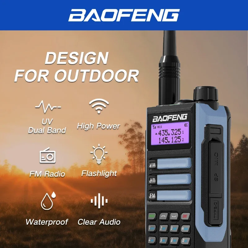 Imagem -04 - Walkie Talkies de Longo Alcance 10w Poderoso à Prova Dágua Rádio Bidirecional Vhf Banda Uhf Uv16plus Usb tipo c Atualização de Uv5r Baofeng-uv16pro