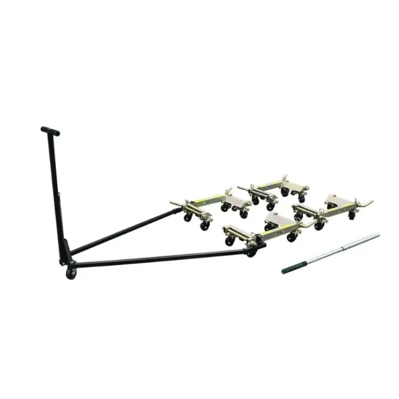 for Heavy Industrial Use 3 Tons Manual Lever Type Four Wheel Portable Manganese Steel Car Repair Shop Garage Mobile Trolley