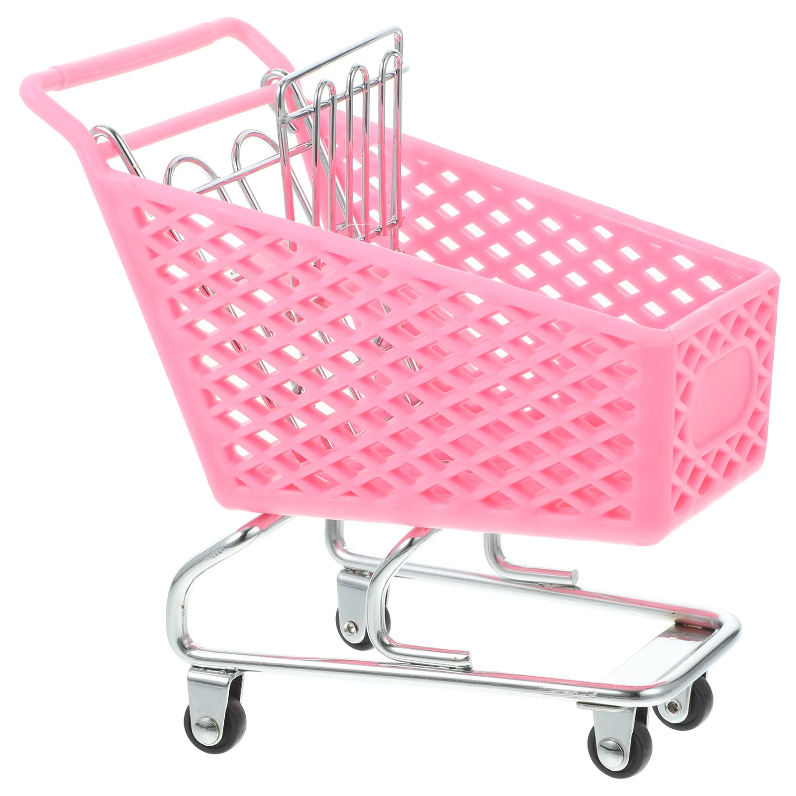 

Mini Shopping Creative Storage Basket Metal Crafts Random Creative Shopping Cart Color Practical Garden Use