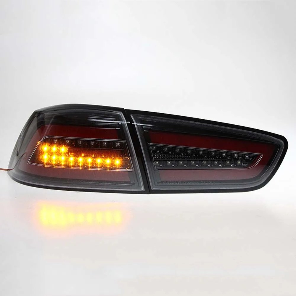 1 Pair Car Accessories Taillight Assembly LED Tail Light Dynamic Streamer Turn Signal Rear Lamp For Mitsubishi Lancer 2009-2016