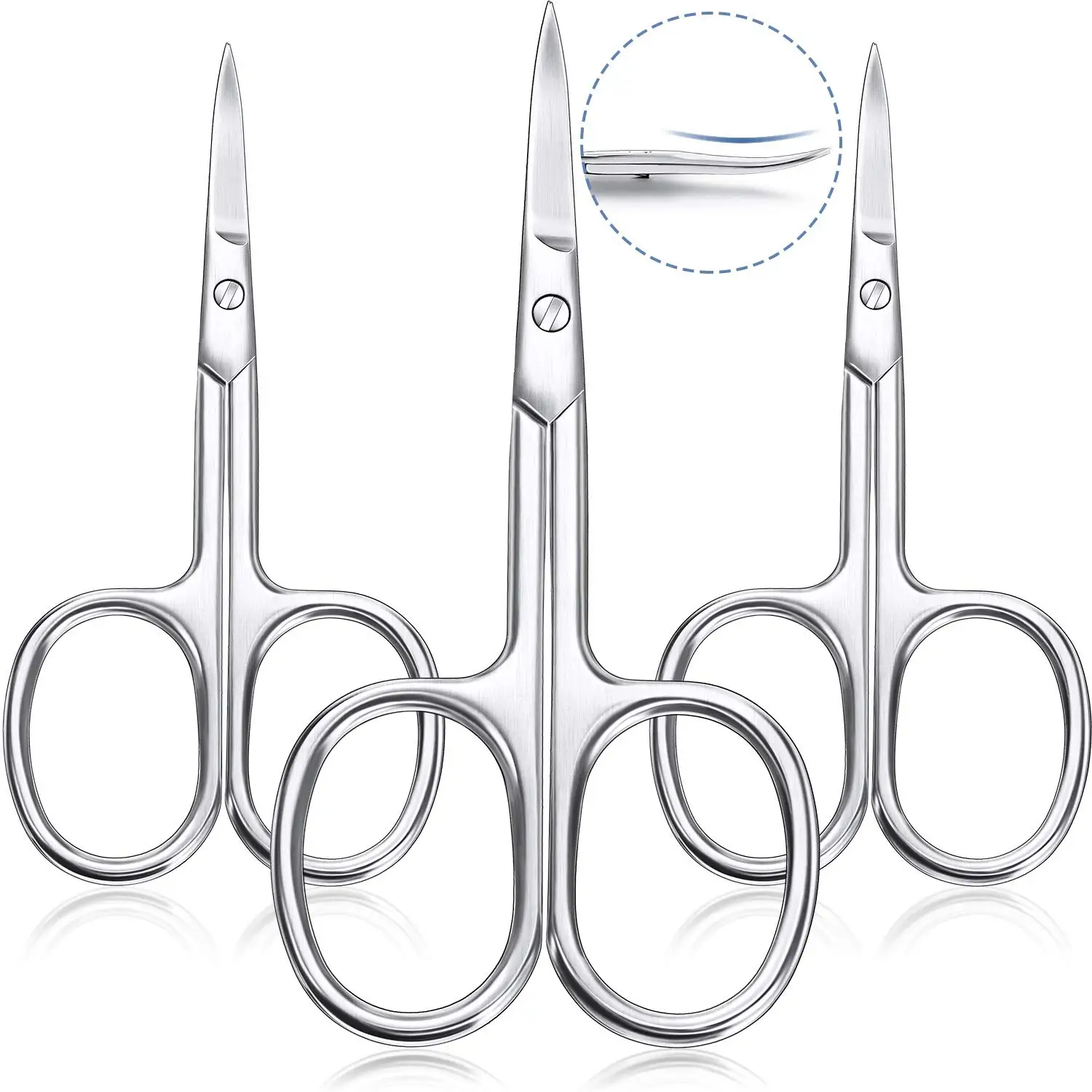 Manicure Scissors Stainless Steel Curved Tip Scissors Professional Nail Dead Skin Remover Cuticle Cutter Salon Nail Tools