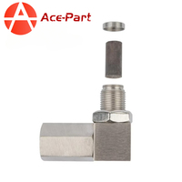 M18*1.5 Universal 90 Degree Mini Catalyst O2 Sensor Oxygene Sensor with a Mini Catalytic Converter