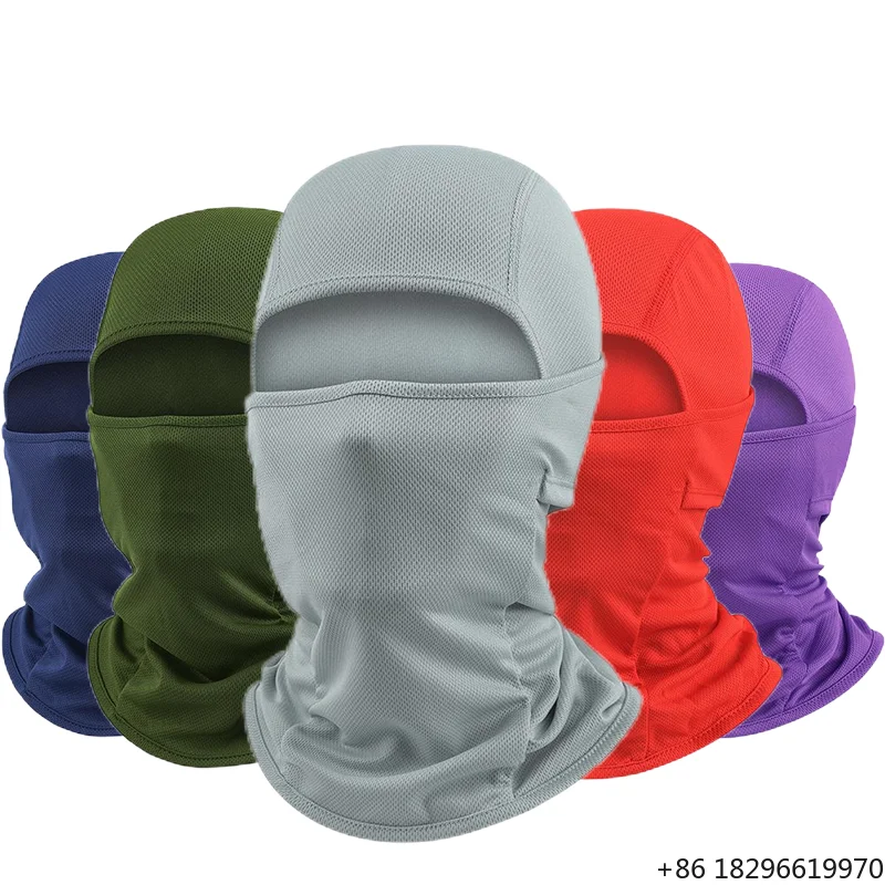 Custom Summer Breathable One Hole Ski Mask Balaclava With Sun Protection Riding Face Cover Wind Skimask Breathable Bandana