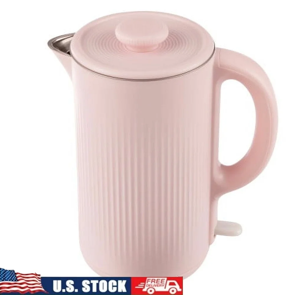 غلاية كهربائية 1.8L ريترو ستايل إيقاف تلقائي سخان مياه يغلي سريع متين من الفولاذ المقاوم للصدأ هدية رائعة لمحبي الشاي والقهوة